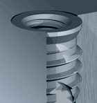 The Tappex Trisert-3, a self tapping threaded insert available in steel and titanium.