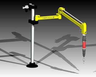 Tappex FlexiArm system for installing threaded inserts